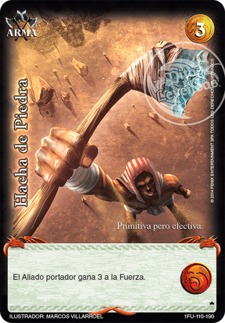(1FU-110-190) Hacha de Piedra – Cortesano - Devastation Store | Devastation Store
