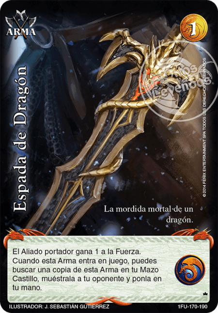 (1FU-170-190) Espada de Dragón – Vasallo - Devastation Store | Devastation Store