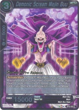 Demonic Scream Majin Buu (BT9-083) [Universal Onslaught Prerelease Promos] | Devastation Store