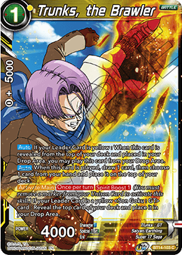 Trunks, the Brawler (BT14-103) [Cross Spirits] | Devastation Store