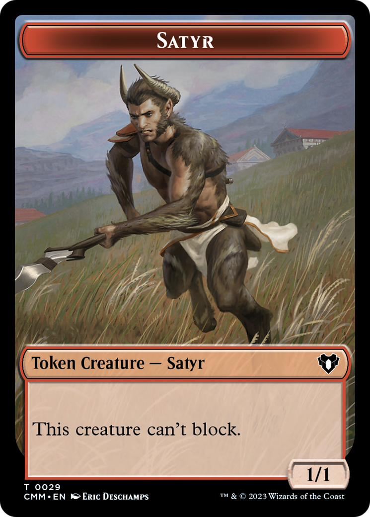 Satyr Token [Commander Masters Tokens] | Devastation Store