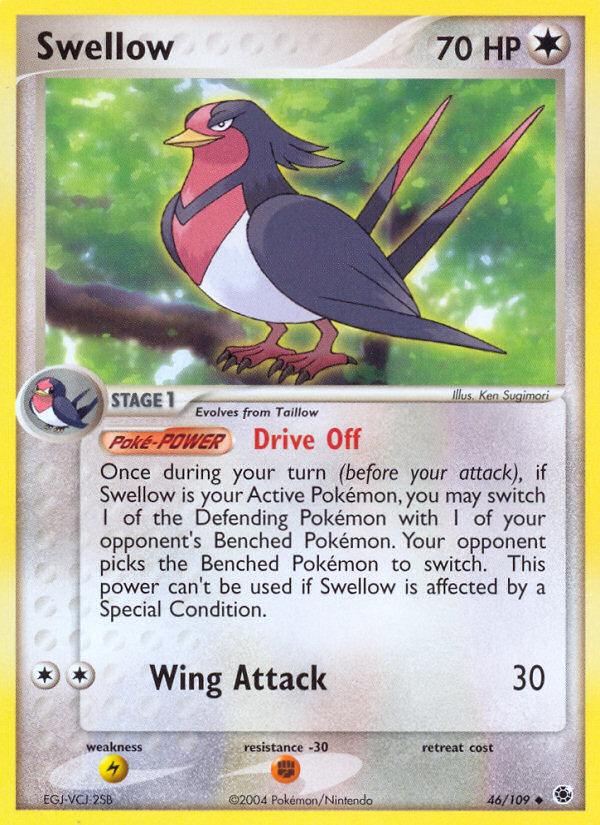 Swellow (46/109) [EX: Ruby & Sapphire] | Devastation Store