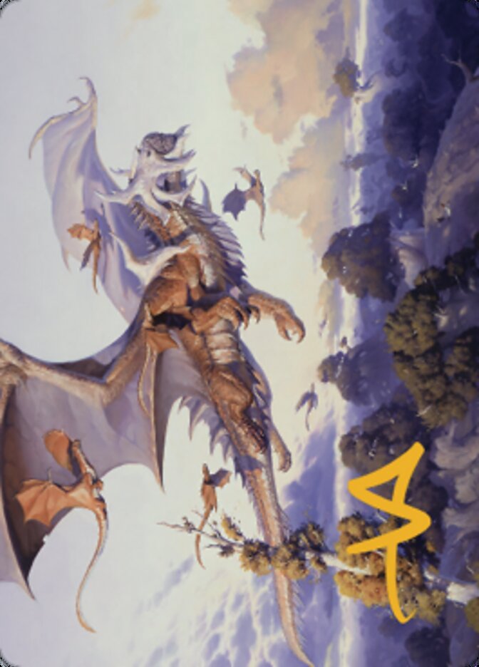 Rith, Liberated Primeval Art Card (Gold-Stamped Signature) [Dominaria United Art Series] | Devastation Store