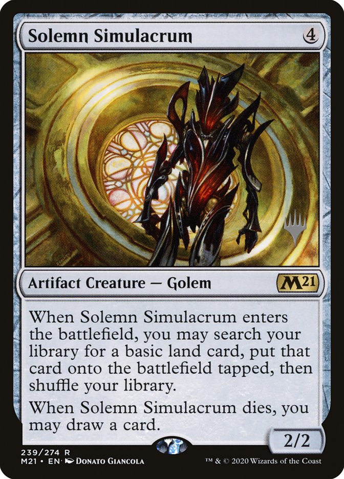 Solemn Simulacrum (Promo Pack) [Core Set 2021 Promos] | Devastation Store