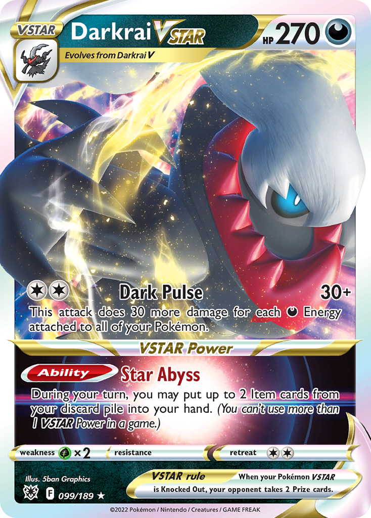 Darkrai VSTAR (099/189) (Jumbo Card) [Sword & Shield: Astral Radiance] | Devastation Store