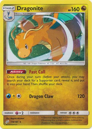 Dragonite (119/181) (Cosmos Holo) [Sun & Moon: Team Up] | Devastation Store