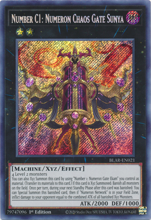 Number C1: Numeron Chaos Gate Sunya [BLAR-EN021] Secret Rare | Devastation Store