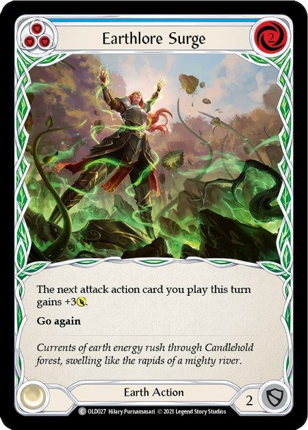 Earthlore Surge (Blue) [OLD027] (Tales of Aria Oldhim Blitz Deck)  1st Edition Normal | Devastation Store