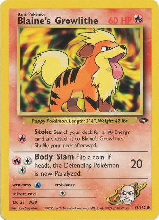 Blaine's Growlithe (62/132) [Gym Challenge Unlimited] | Devastation Store