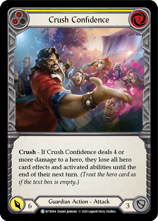 Crush Confidence (Yellow) [WTR064] Unlimited Edition Rainbow Foil - Devastation Store | Devastation Store