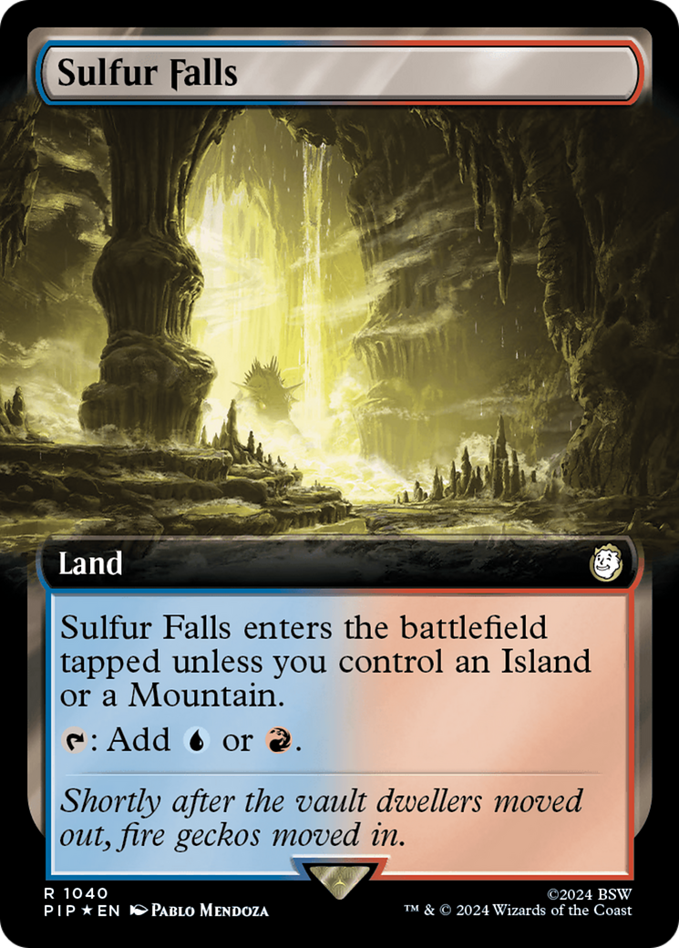 Sulfur Falls (Extended Art) (Surge Foil) [Fallout] | Devastation Store