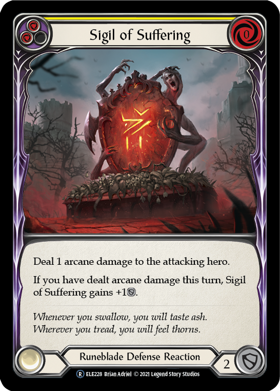 Sigil of Suffering (Yellow) [U-ELE228] Unlimited Rainbow Foil | Devastation Store