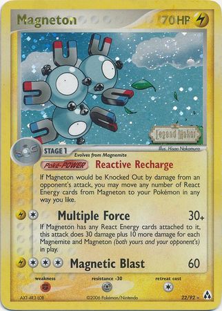 Magneton (22/92) (Stamped) [EX: Legend Maker] | Devastation Store