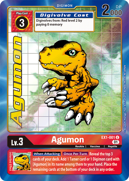 Agumon [EX1-001] (Alternate Art) [Classic Collection] | Devastation Store