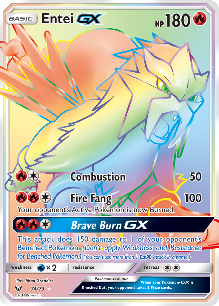 Entei GX (74/73) [Sun & Moon: Shining Legends] | Devastation Store