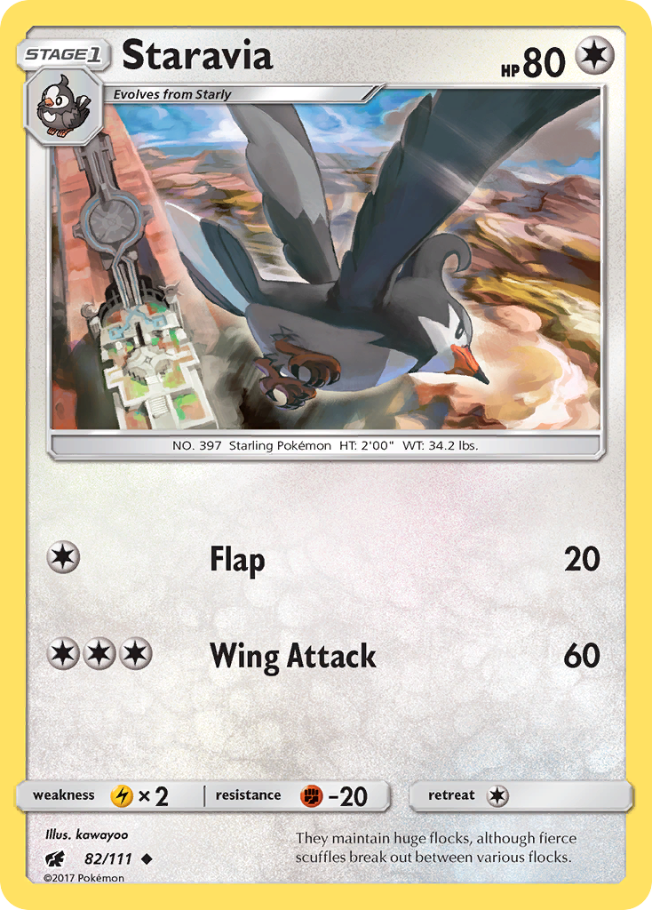 Staravia (82/111) [Sun & Moon: Crimson Invasion] | Devastation Store