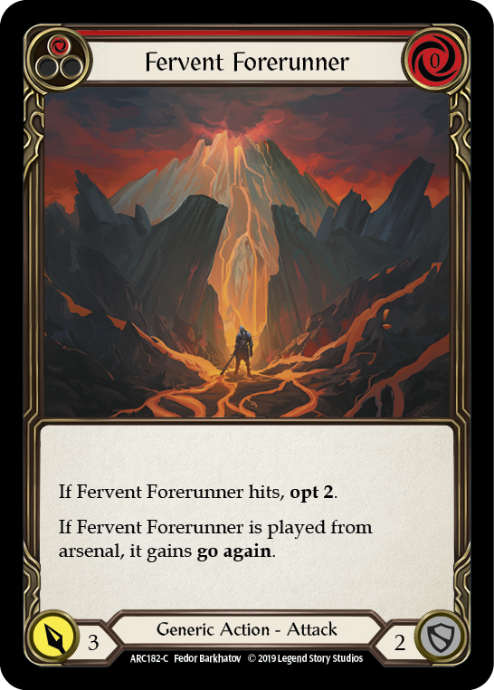 Fervent Forerunner (Red) [ARC182-C] 1st Edition Rainbow Foil - Devastation Store | Devastation Store