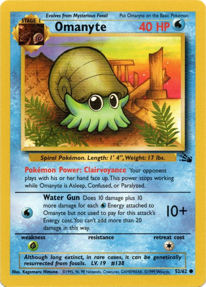 Omanyte (52/62) [Fossil Unlimited] | Devastation Store