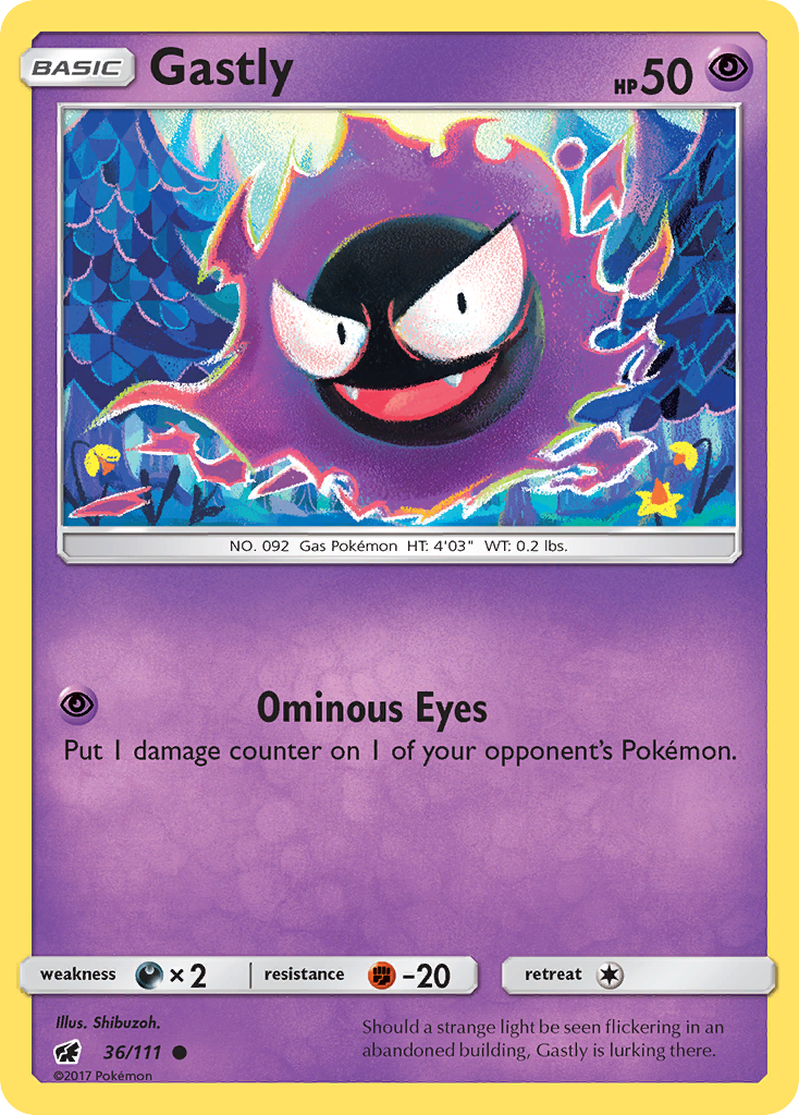 Gastly (36/111) [Sun & Moon: Crimson Invasion] | Devastation Store