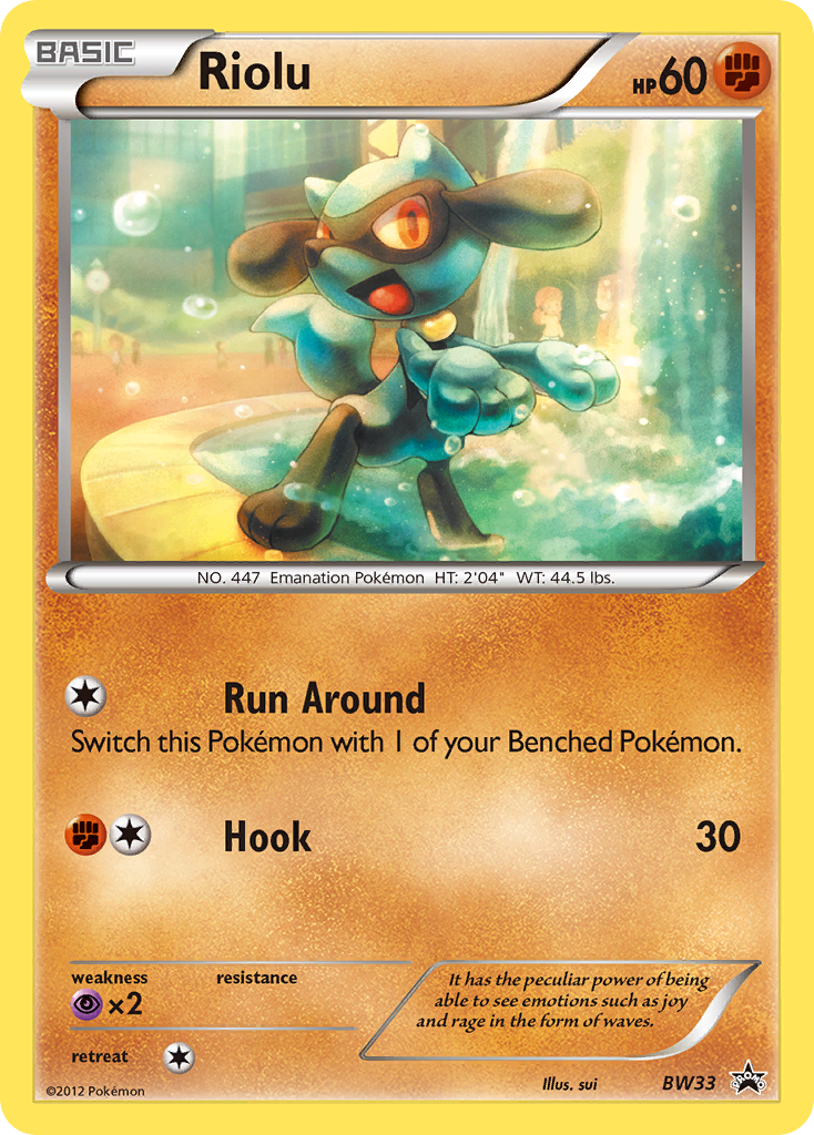 Riolu (BW33) [Black & White: Black Star Promos] | Devastation Store