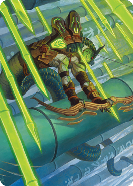 Bamboo Grove Archer Art Card [Kamigawa: Neon Dynasty Art Series] | Devastation Store