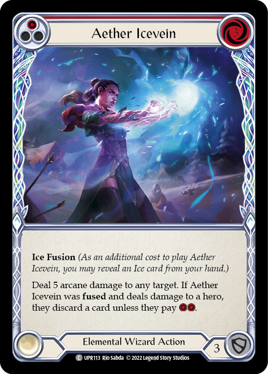 Aether Icevein (Red) [UPR113] (Uprising)  Rainbow Foil | Devastation Store