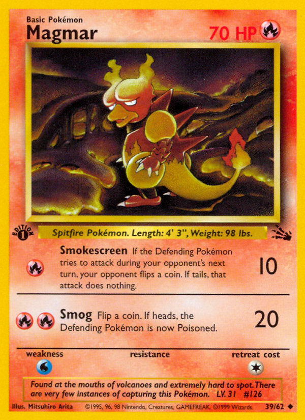 Magmar (39/62) [Fossil 1st Edition] | Devastation Store