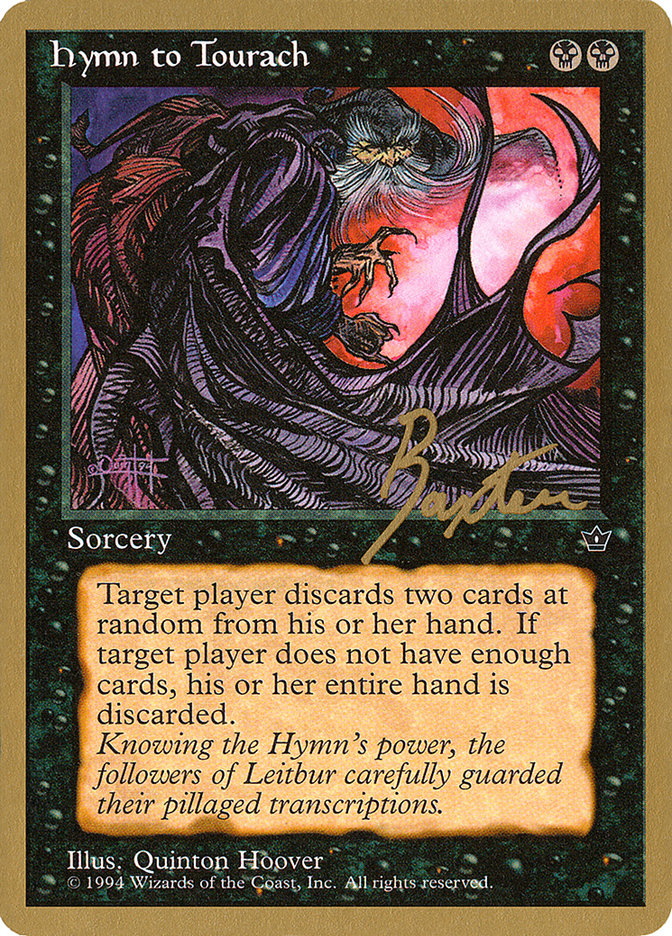 Hymn to Tourach (Cloak) (George Baxter) [Pro Tour Collector Set] | Devastation Store