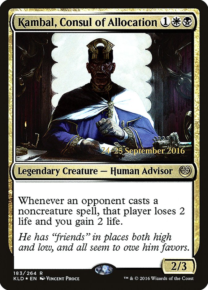 Kambal, Consul of Allocation  [Kaladesh Prerelease Promos] - Devastation Store | Devastation Store