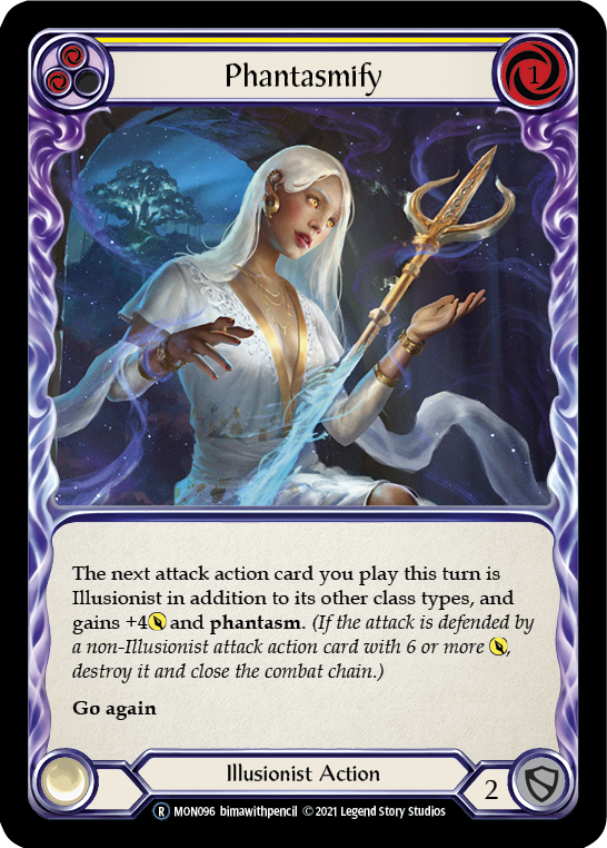 Phantasmify (Yellow) (Rainbow Foil) [U-MON096-RF] Unlimited Edition Rainbow Foil | Devastation Store
