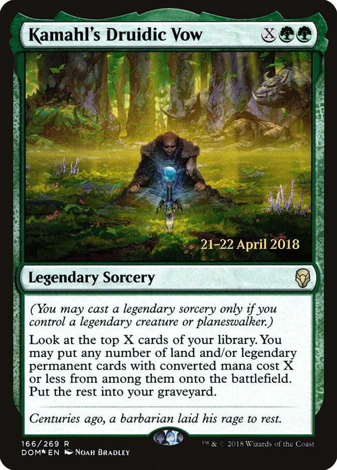 Kamahl's Druidic Vow  [Dominaria Prerelease Promos] - Devastation Store | Devastation Store