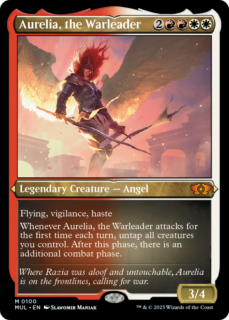 Aurelia, the Warleader (Foil Etched) [Multiverse Legends] | Devastation Store