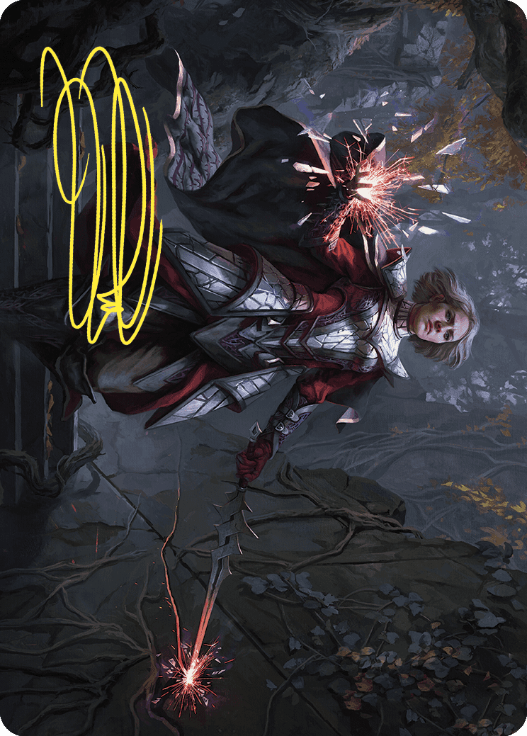 Rowan, Scion of War Art Card (31/81) (Gold-Stamped Signature) [Wilds of Eldraine Art Series] | Devastation Store