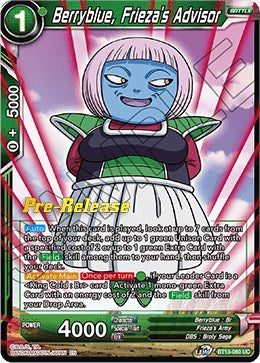 Berryblue, Frieza's Advisor (BT13-080) [Supreme Rivalry Prerelease Promos] | Devastation Store