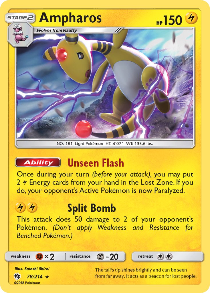 Ampharos (78/214) (Theme Deck Exclusive) [Sun & Moon: Lost Thunder] | Devastation Store