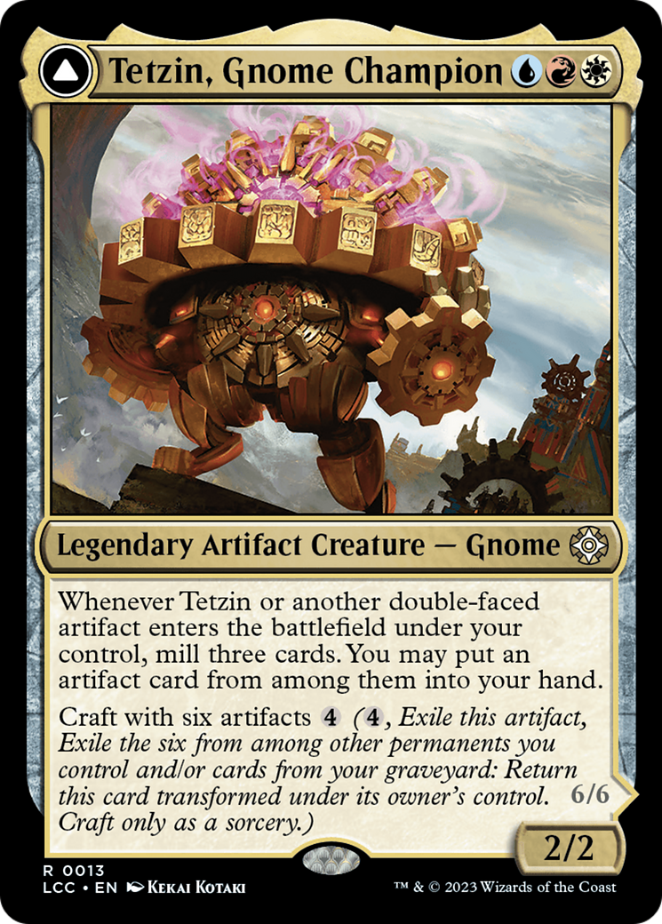 Tetzin, Gnome Champion // The Golden-Gear Colossus [The Lost Caverns of Ixalan Commander] | Devastation Store