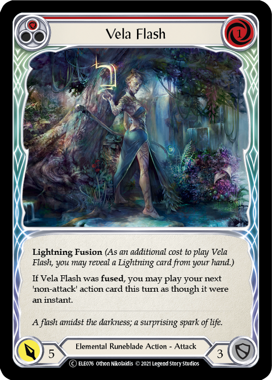 Vela Flash (Red) [U-ELE076] Unlimited Rainbow Foil | Devastation Store