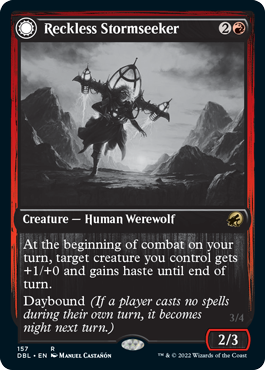 Reckless Stormseeker // Storm-Charged Slasher [Innistrad: Double Feature] | Devastation Store