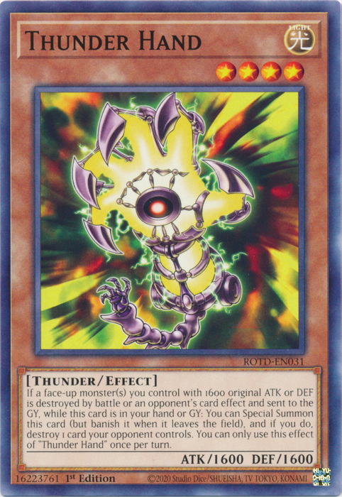 Thunder Hand [ROTD-EN031] Common | Devastation Store