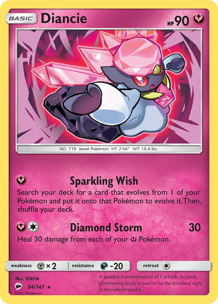 Diancie (94/147) [Sun & Moon: Burning Shadows] | Devastation Store