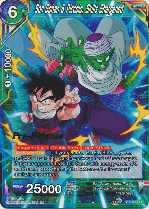 Son Gohan & Piccolo, Skills Sharpened (BT10-147) [Rise of the Unison Warrior Prerelease Promos] | Devastation Store