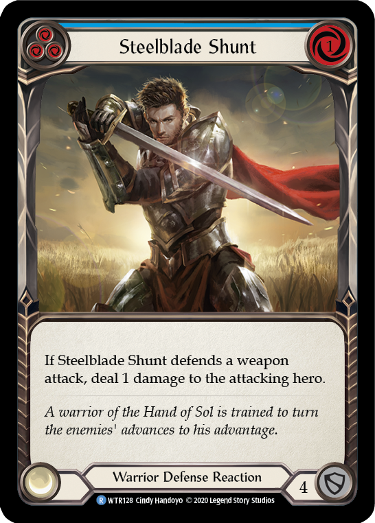 Steelblade Shunt (Blue) [WTR128] Unlimited Edition Rainbow Foil - Devastation Store | Devastation Store