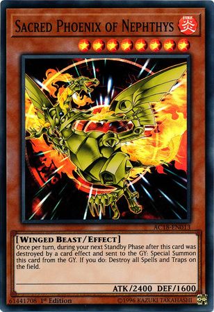 Sacred Phoenix of Nephthys [AC18-EN013] Super Rare | Devastation Store