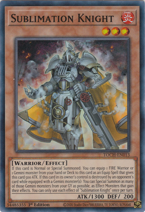 Sublimation Knight [TOCH-EN013] Super Rare | Devastation Store