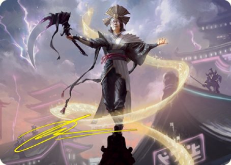 Naomi, Pillar of Order Art Card (Gold-Stamped Signature) [Kamigawa: Neon Dynasty Art Series] | Devastation Store
