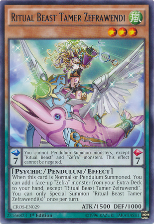 Ritual Beast Tamer Zefrawendi [CROS-EN029] Rare | Devastation Store