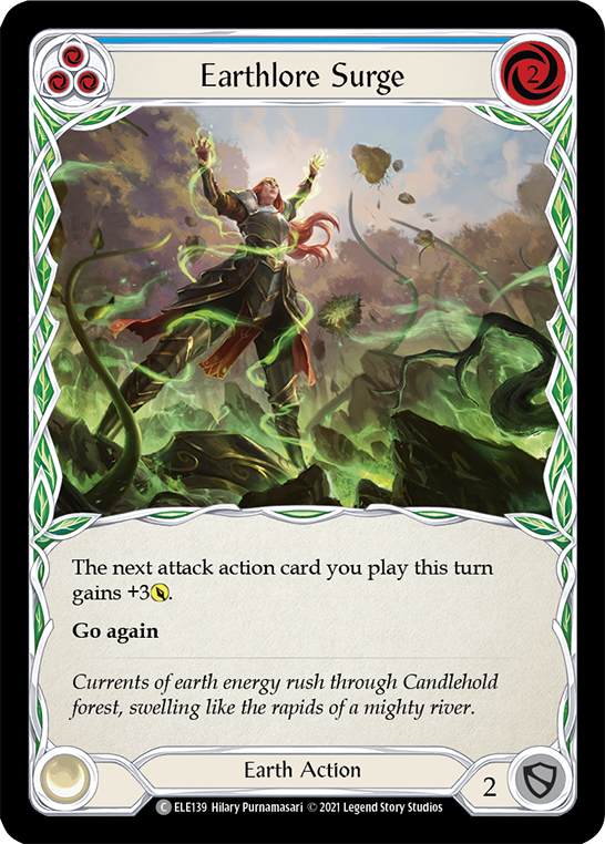 Earthlore Surge (Blue) [ELE139] (Tales of Aria)  1st Edition Rainbow Foil | Devastation Store
