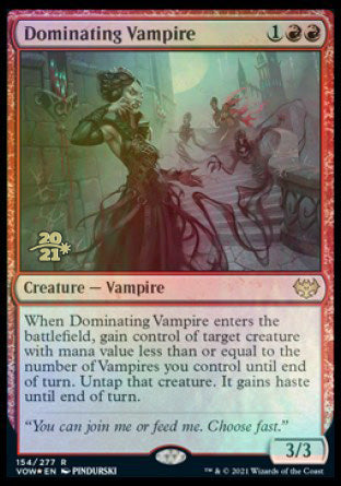 Dominating Vampire [Innistrad: Crimson Vow Prerelease Promos] | Devastation Store