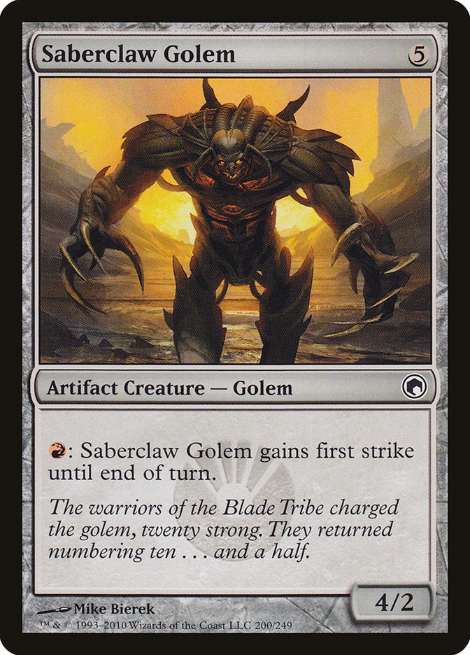 Saberclaw Golem [Scars of Mirrodin] - Devastation Store | Devastation Store