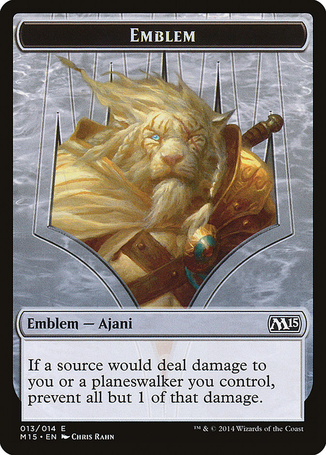 Ajani Steadfast Emblem [Magic 2015 Tokens] | Devastation Store